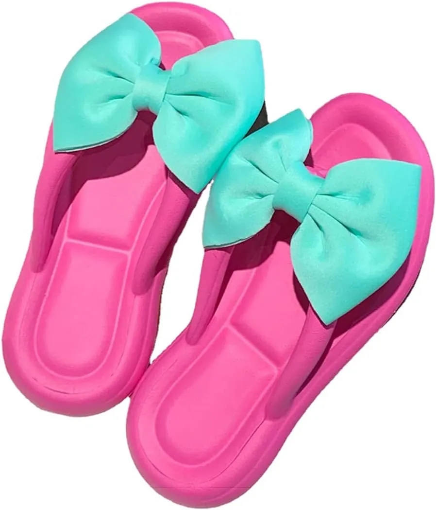 Fairy Bow Flip Flop Summer Beach Sandal Slippers for Womens Girls Women's Flip Flop Sandal Aesthetics Slippers