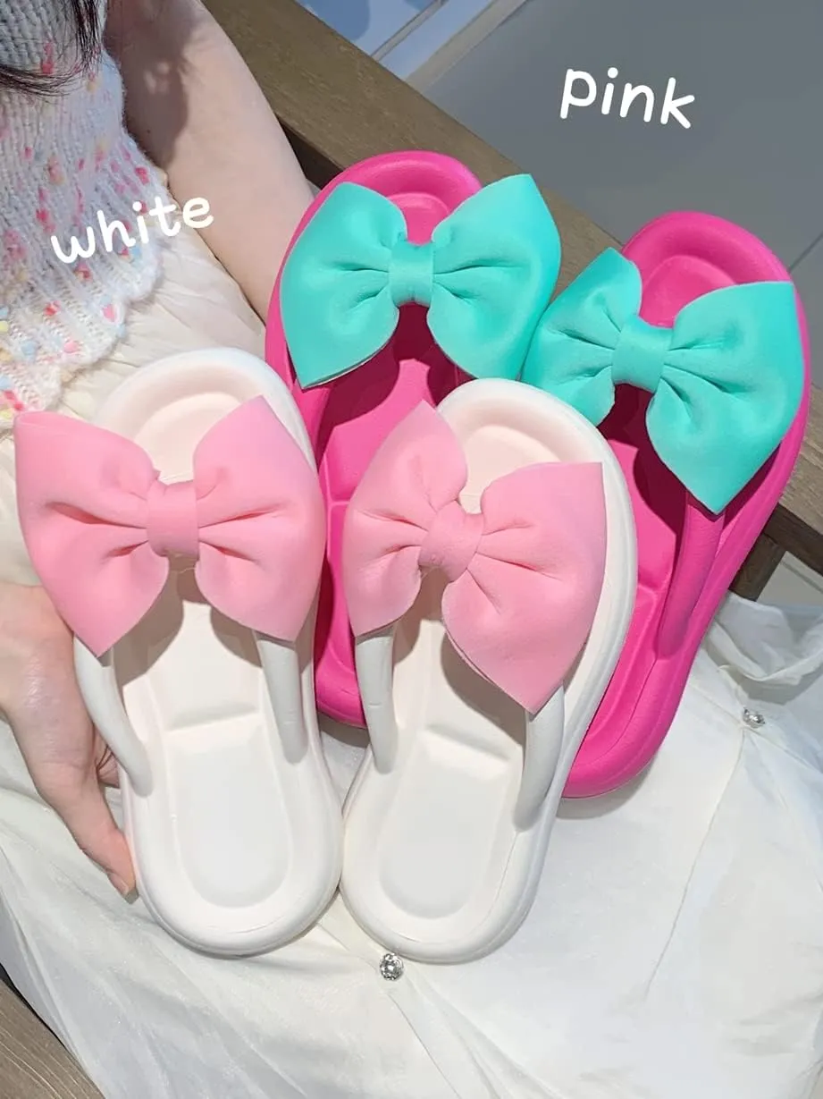 Fairy Bow Flip Flop Summer Beach Sandal Slippers for Womens Girls Women's Flip Flop Sandal Aesthetics Slippers