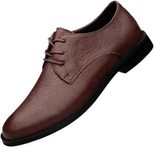 Fashionable Men Casual Lace-up Flats Classic Vintage Brogue Dress Oxford Shoes Low Top Non Slip Loafers