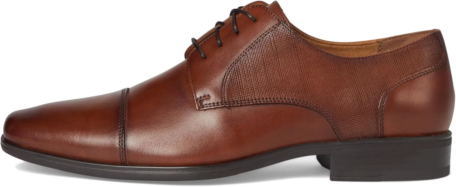 Florsheim Jackson Cap Toe Oxford Formal Shoe for Men - Leather Upper with Man-Made Lining, Snipped Toe, and Blind Eyelets