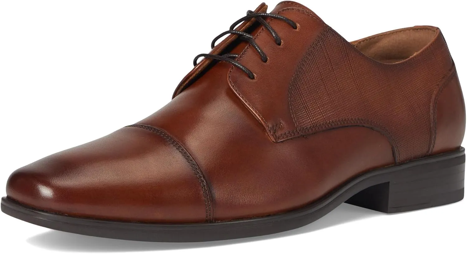 Florsheim Jackson Cap Toe Oxford Formal Shoe for Men - Leather Upper with Man-Made Lining, Snipped Toe, and Blind Eyelets