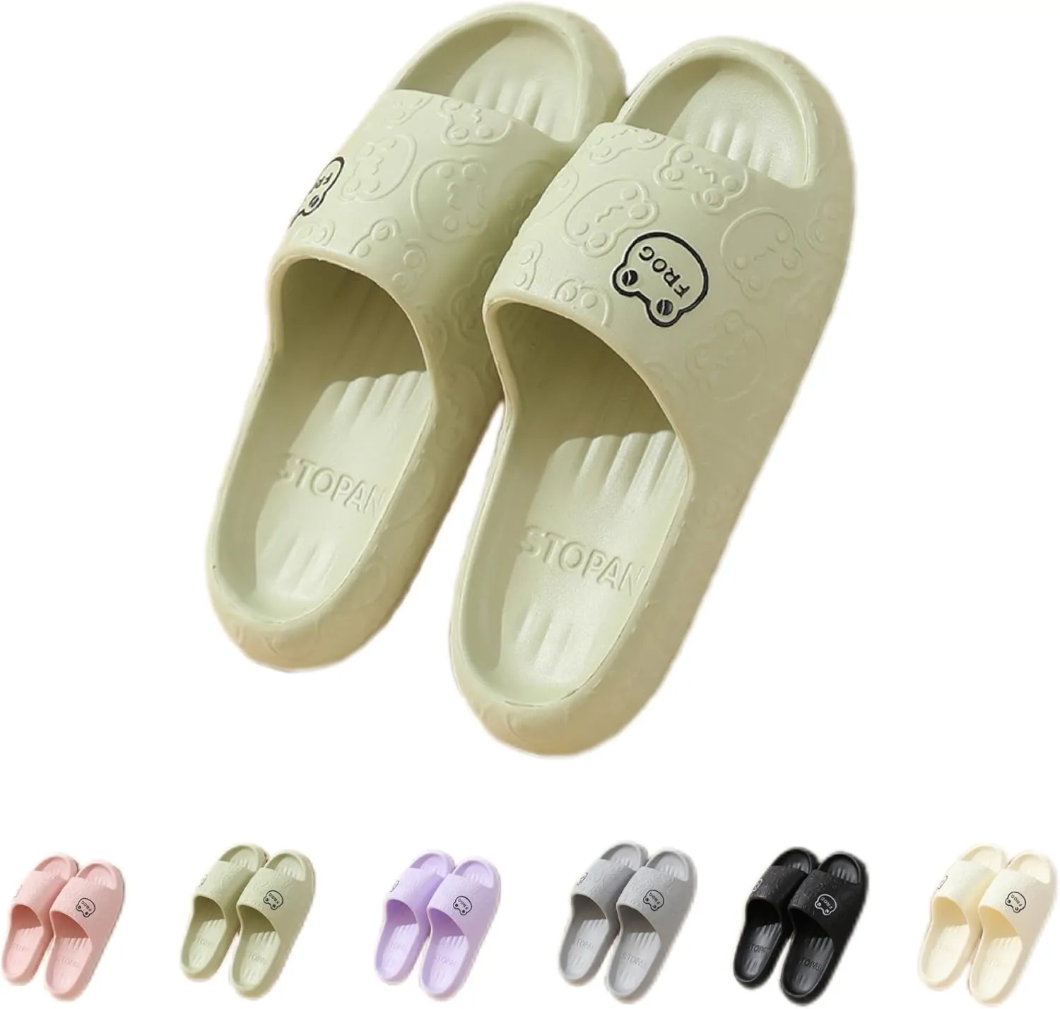 Frog Slippers Cartoon Slippers Summer Female Non-slip Bathroom Couple Home Cute EVA Flip-flops Slippers Outside Wear Men