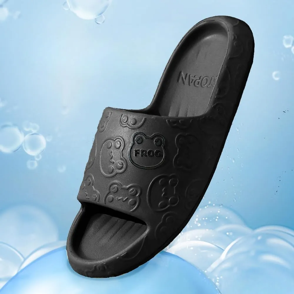 Frog Slippers Cartoon Slippers Summer Female Non-slip Bathroom Couple Home Cute EVA Flip-flops Slippers Outside Wear Men
