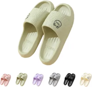 Frog Slippers Cartoon Slippers Summer Female Non-slip Bathroom Couple Home Cute EVA Flip-flops Slippers Outside Wear Men