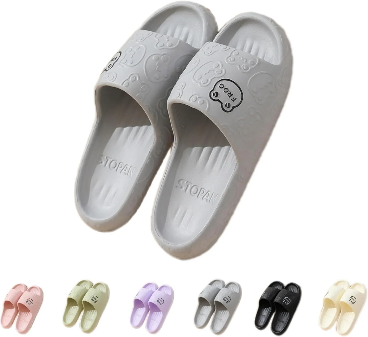 Frog Slippers Cartoon Slippers Summer Female Non-slip Bathroom Couple Home Cute EVA Flip-flops Slippers Outside Wear Men