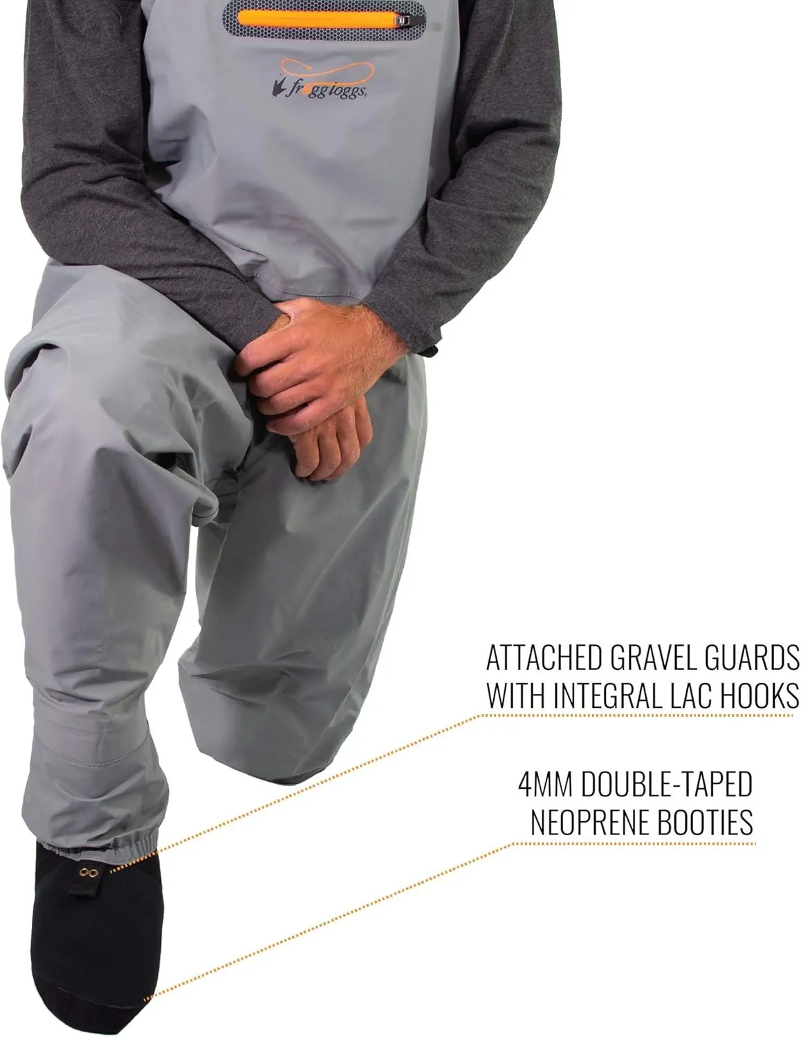 FROGG TOGGS Canyon II Breathable Waterproof Stockingfoot Fishing Chest Wader for Fishing