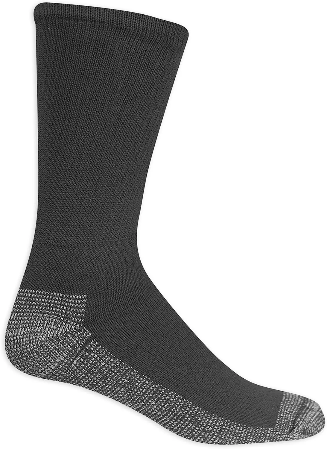 Fruit of the Loom Men's Essential 6 Pair Pack Casual Socks with Cushion and Arch Support