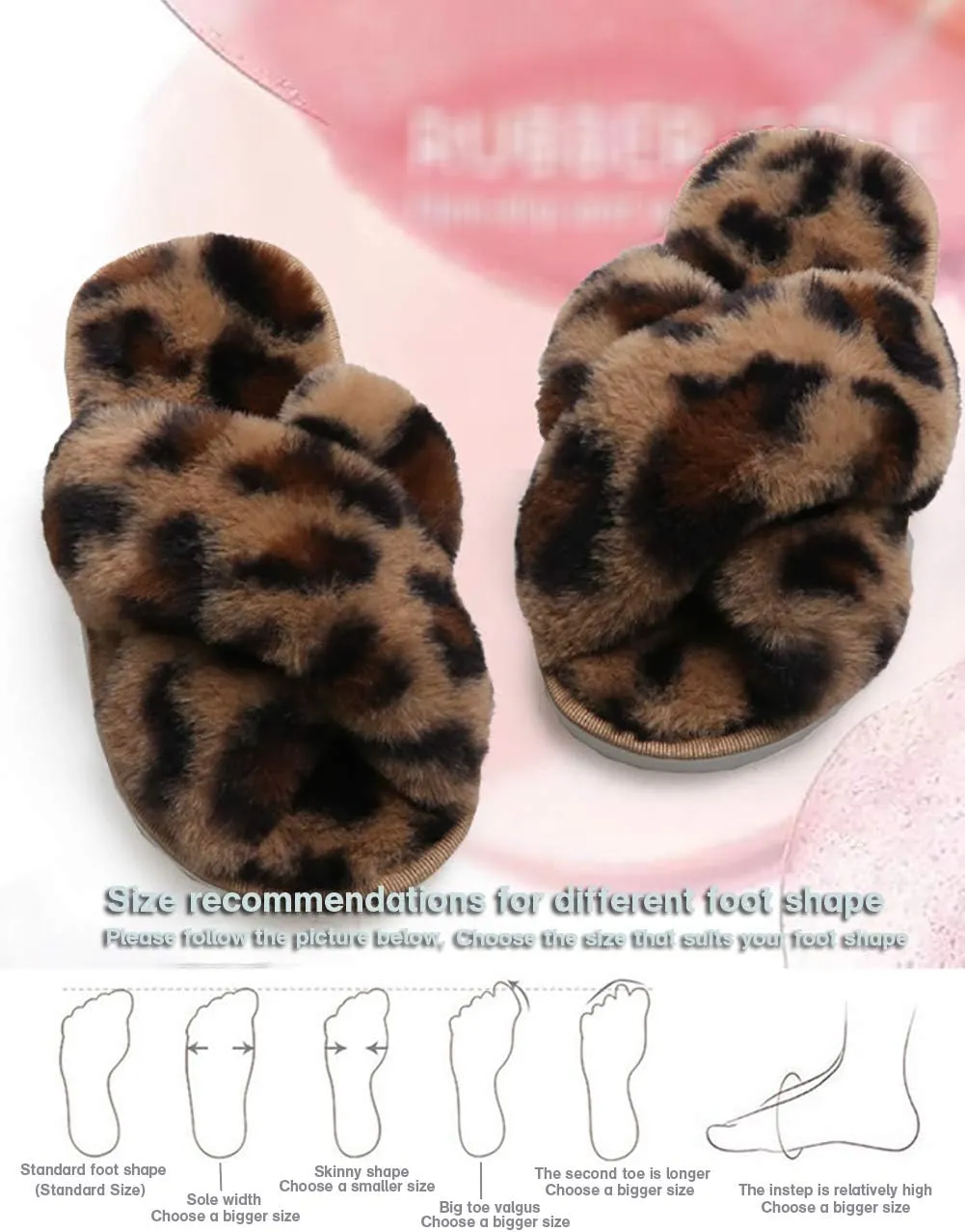 Girl's Fuzzy Fluffy Furry Slippers Fur Flip Flop Open Toe kids Slippers Cross Band Shoes Slides for Girls House Home Indoor Outdoor
