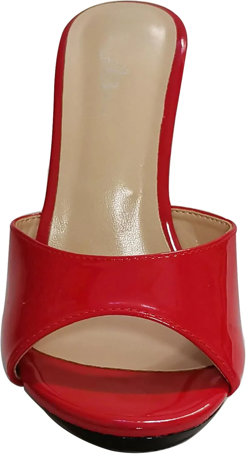 Hanfike Slide Heel Sandals Women Dressy Stiletto Slip on Slide Shoes