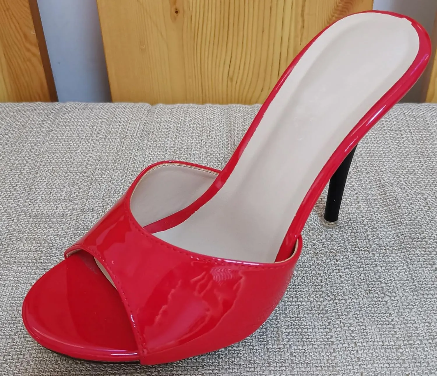 Hanfike Slide Heel Sandals Women Dressy Stiletto Slip on Slide Shoes
