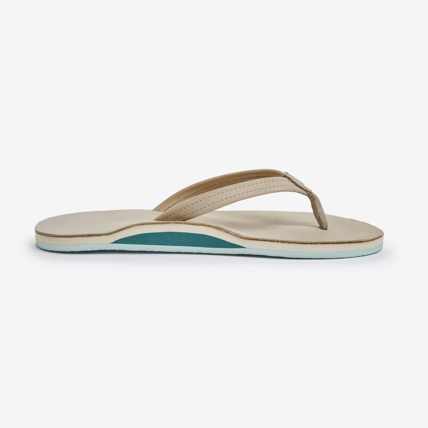 Hari Mari- Fields- Women's Nubuck Leather Flip Flops with Colorful Outsole- No Break Ins, Firm Arch Support, and Beveled Edge to Reduce Tripping