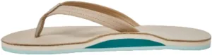 Hari Mari- Fields- Women's Nubuck Leather Flip Flops with Colorful Outsole- No Break Ins, Firm Arch Support, and Beveled Edge to Reduce Tripping