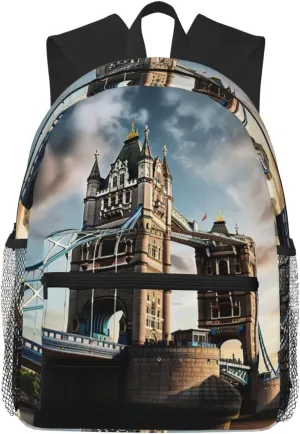 Historic Old Tower Bridge London Lightweight and Comfortable Backpack - Classic Stylish Day Bag, fit for Travel, Sports, Work