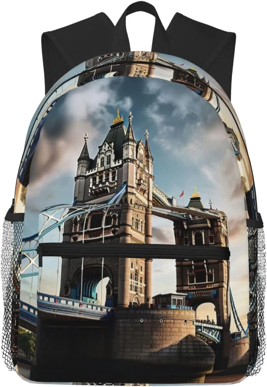 Historic Old Tower Bridge London Lightweight and Comfortable Backpack - Classic Stylish Day Bag, fit for Travel, Sports, Work