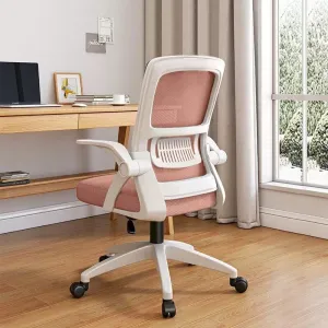 Home Office Chair Ergonomic Breathable Mesh Chair High Back with Adjustable Height Swivel with Flip-Up Arms and Lumbar Support
