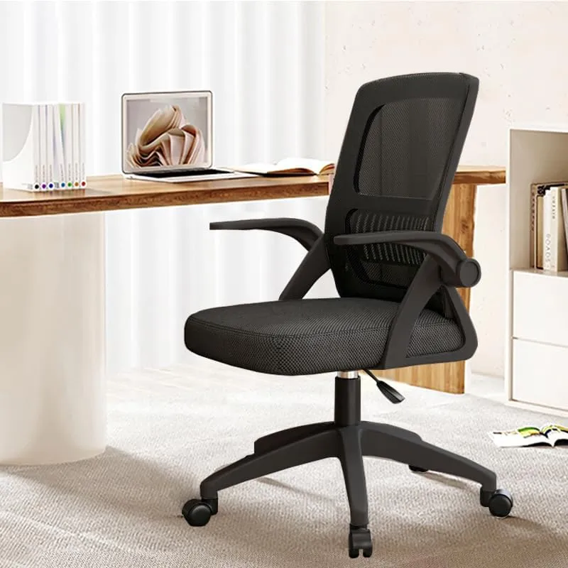 Home Office Chair Ergonomic Breathable Mesh Chair High Back with Adjustable Height Swivel with Flip-Up Arms and Lumbar Support