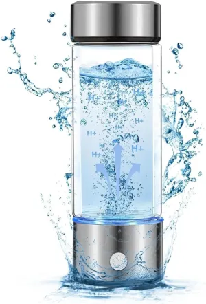 Hydrogen Water Bottle, Portable Hydrogen Water Bottle Generator, 420ml Rechargeable Hydro Maker for Home, Office, Travel, Fitness & Everyday Hydration