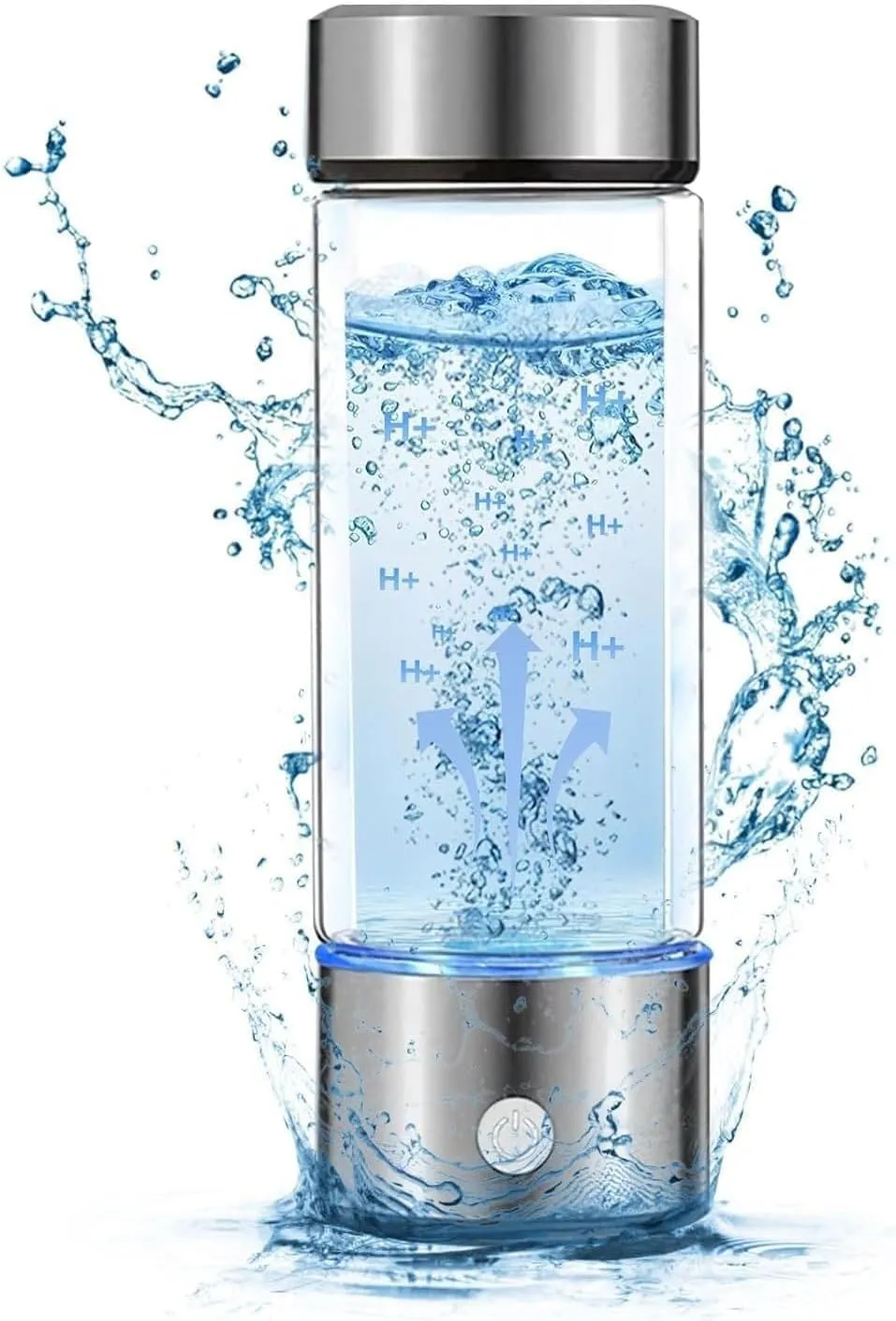 Hydrogen Water Bottle, Portable Hydrogen Water Bottle Generator, 420ml Rechargeable Hydro Maker for Home, Office, Travel, Fitness & Everyday Hydration