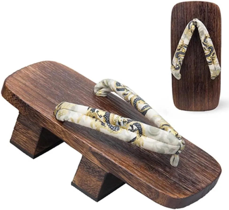 Japanese Style Cosplay Wooden Slippers Ninja Flip Flop Geta Sandal Clogs