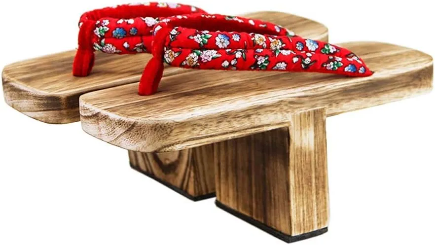Japanese Style Cosplay Wooden Slippers Ninja Flip Flop Geta Sandal Clogs