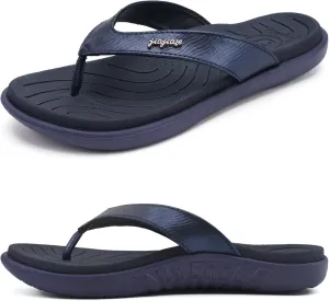 jiajiale Womens Fashion Orthotic Flip Flops Ladies Slip On Lightweight Comfortable Thick Cushion Yoga Mat Thong Sandals With Plantar Fasciitis Arch Support