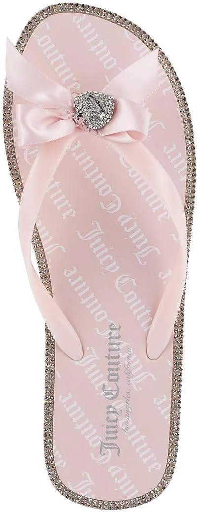 Juicy Couture Women's Flip Flops – Lightweight Beach Sandals, Casual Shower & Pool Slides