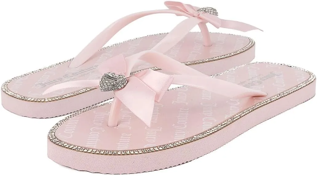 Juicy Couture Women's Flip Flops – Lightweight Beach Sandals, Casual Shower & Pool Slides