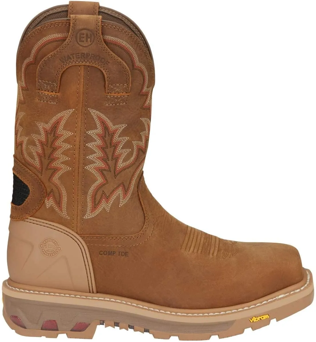 Justin Boot Company Men's Commander Montana Rust Waterproof 11" Nano Composite Work Boot