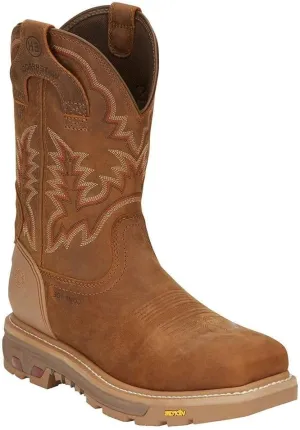 Justin Boot Company Men's Commander Montana Rust Waterproof 11" Nano Composite Work Boot