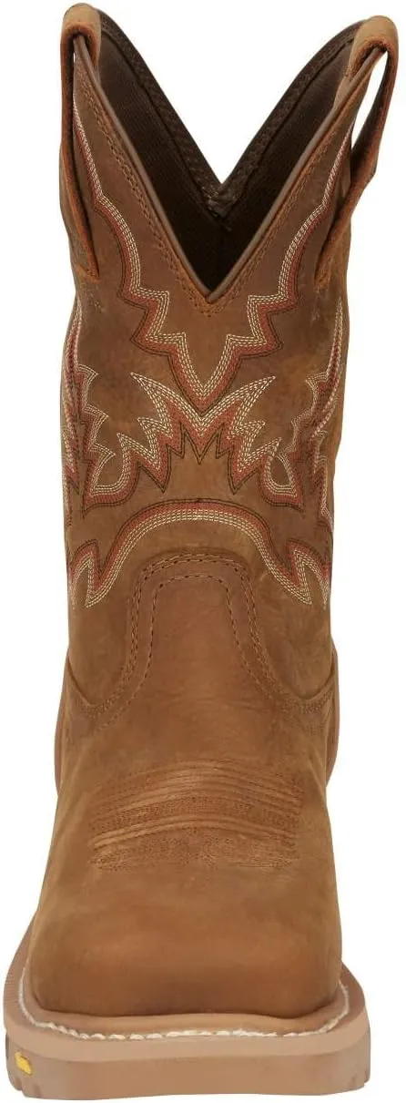 Justin Boot Company Men's Commander Montana Rust Waterproof 11" Nano Composite Work Boot
