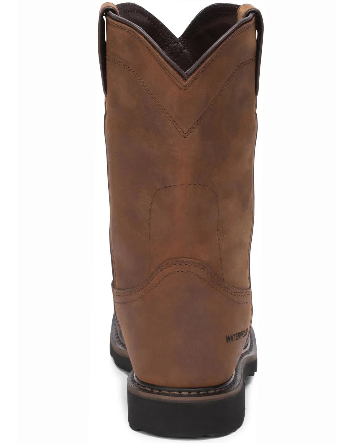 JUSTIN ORIGINAL WORKBOOTS SE4961 Wellington Boot,7,EE,Tan,Steel,PR