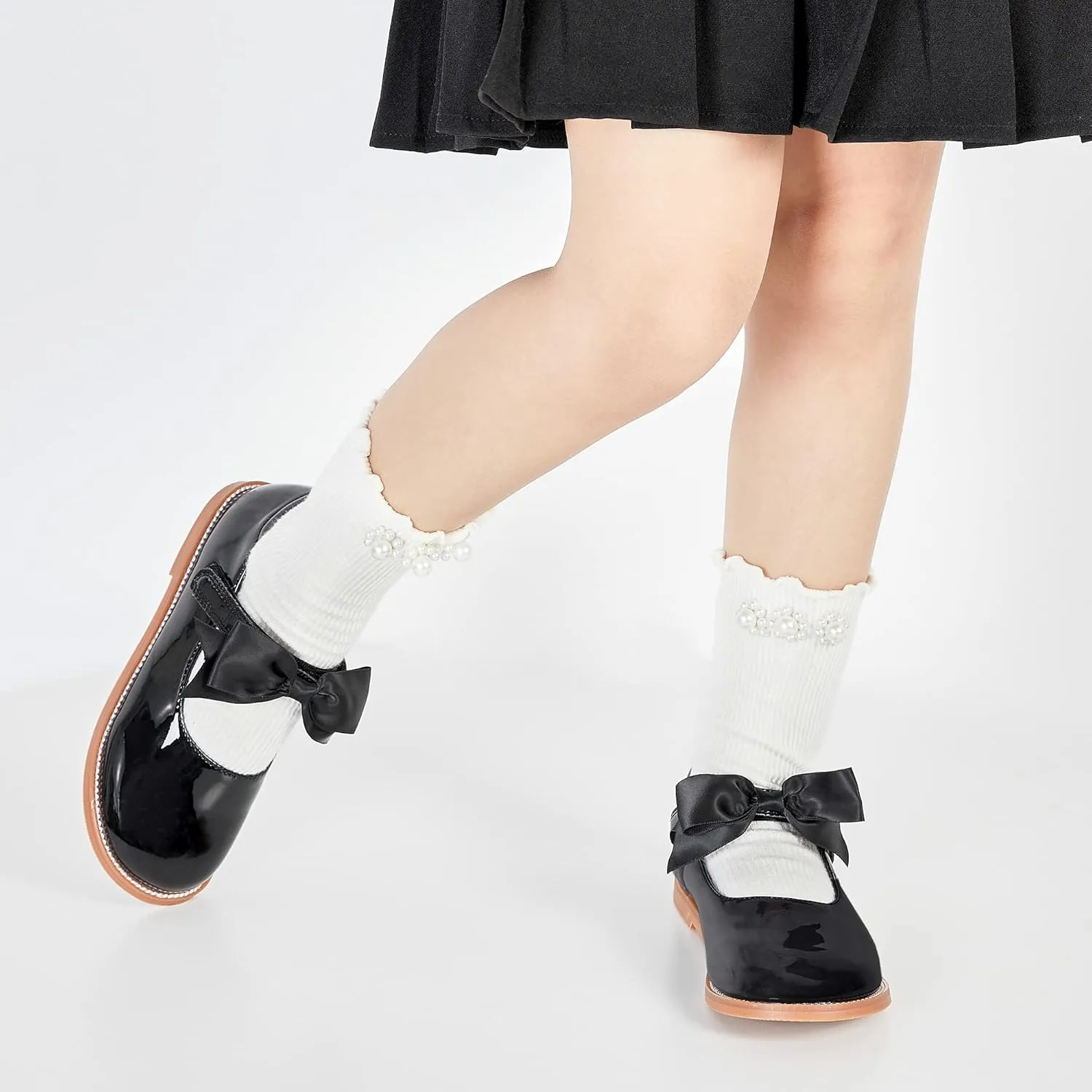 Kiderence Toddler Little Girl Mary Jane Dress Shoes School Oxford for Girls Flats
