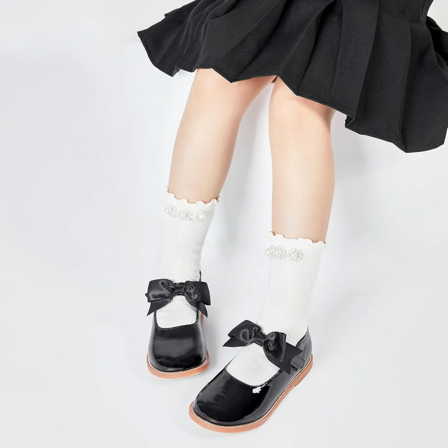 Kiderence Toddler Little Girl Mary Jane Dress Shoes School Oxford for Girls Flats