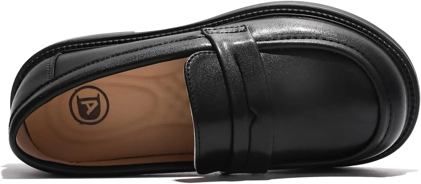 kkdom Girl's Classic School Uniform Shoes British Style Oxford Shoes