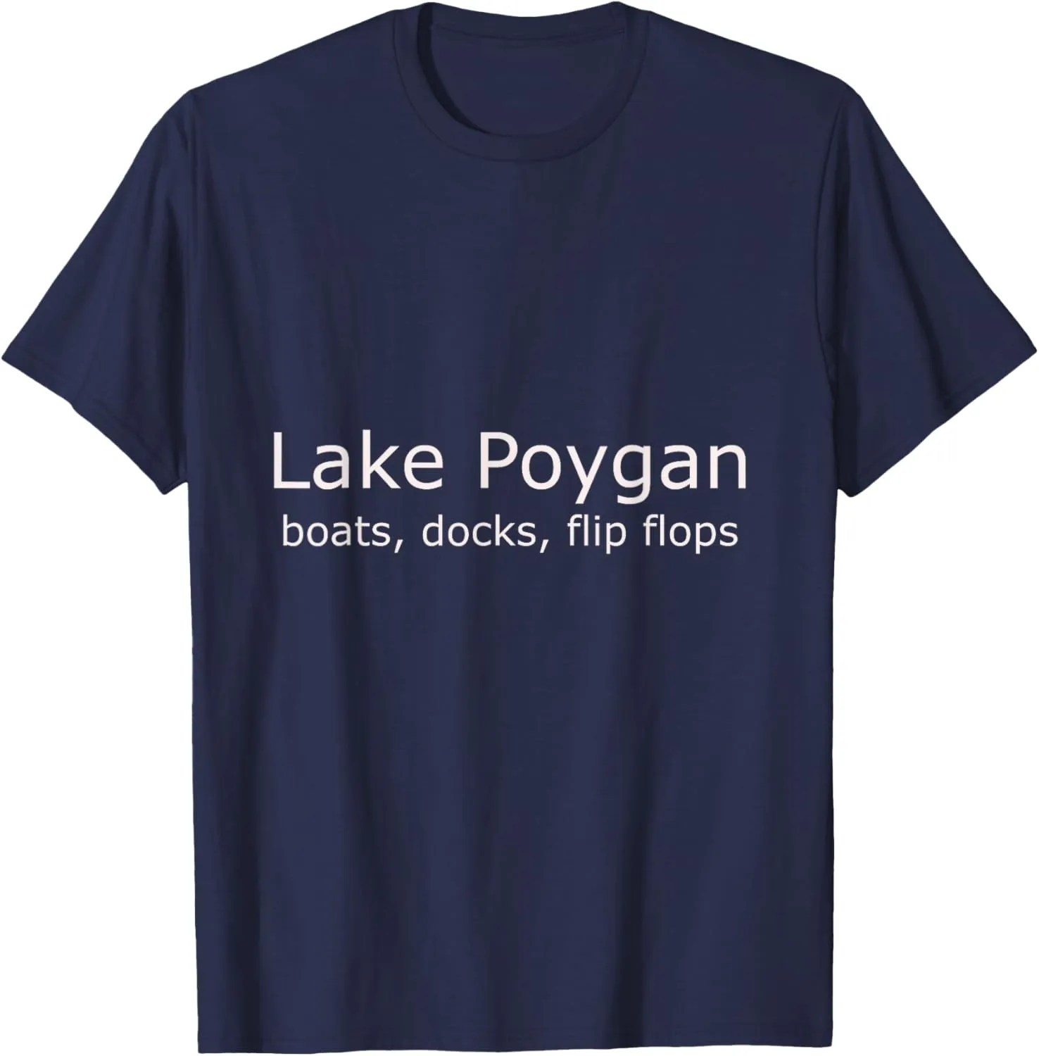 Lake Poygan-boats docks flip flops T-Shirt