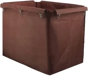 Laundry Cart Liner Bag Replacement, Thickened Oxford Cloth Storage Bag, Laundry Cart With Wheels Large Rolling Laundry Cart for Commercial/Home(Brown)