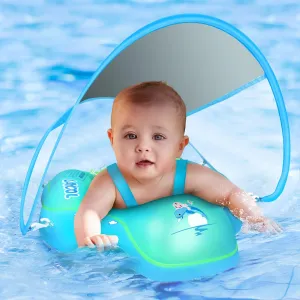 LAYCOL Baby Swimming Float with UPF50  Sun Canopy Baby Floats for Pool No Flip Overbaby Pool for Baby Age of 3-36 Months
