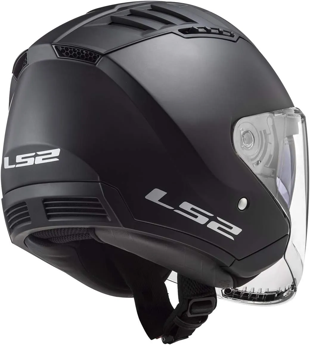 LS2 Helmets Copter Open Face Helmet (Matte Black - Medium)