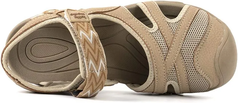 Luffymomo Womens Hiking Outdoor Sandals Sport Athtletic Beach Sandals with Closed Toe