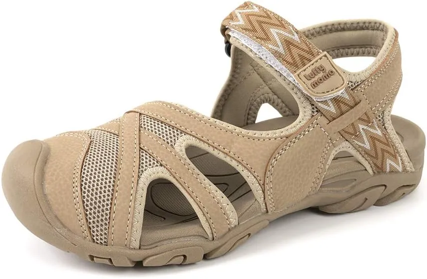 Luffymomo Womens Hiking Outdoor Sandals Sport Athtletic Beach Sandals with Closed Toe