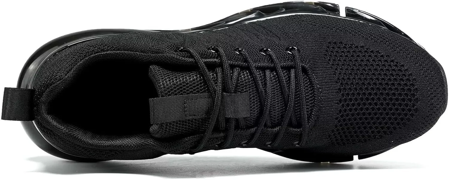 Mens Air Cushion Fashion Sneakers Breathable Blade Running Walking Shoes Comfortable Non Slip Work Sport Fitness Athletic Tennis Shoes