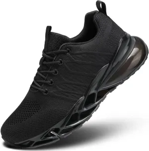 Mens Air Cushion Fashion Sneakers Breathable Blade Running Walking Shoes Comfortable Non Slip Work Sport Fitness Athletic Tennis Shoes