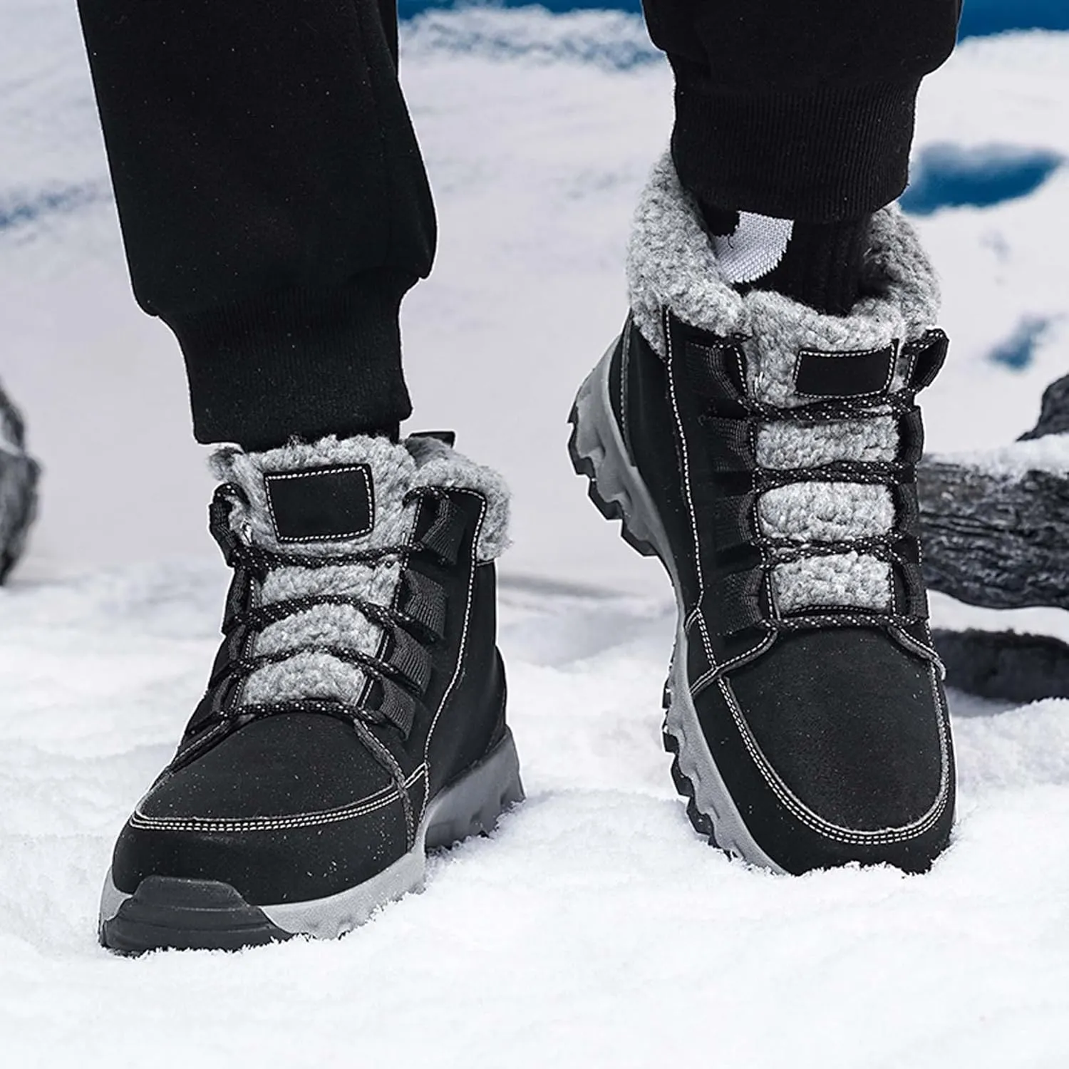 Men's and Women's Fashionable Casual Leather Shoes and Snow Boots
