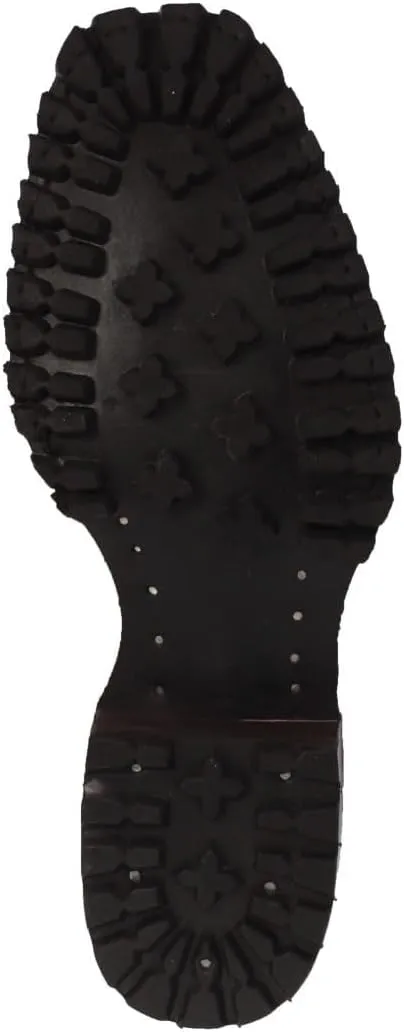 Mens Black Cherry Leather Motorcycle Boots Crocodile Back Print Square Toe