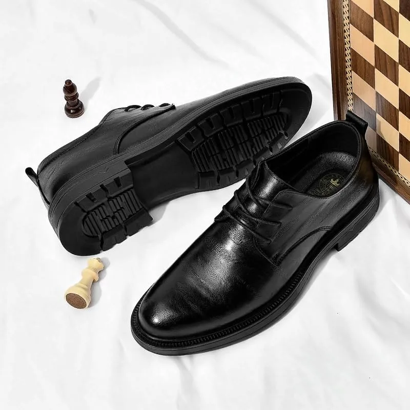 Men's Casual Shoes Fashion Oxfords Business Dress Shoes Lightweight Comfortable Brogue Shoes for Business & Formal