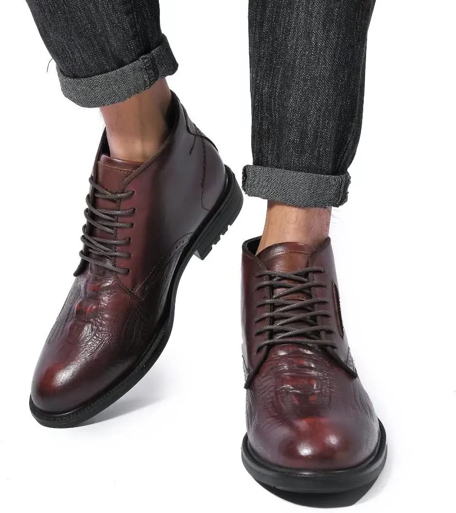 Men's Chukka Boots Genuine Leather Ankle Boot for Men Classic Casual Oxford Style Footwear