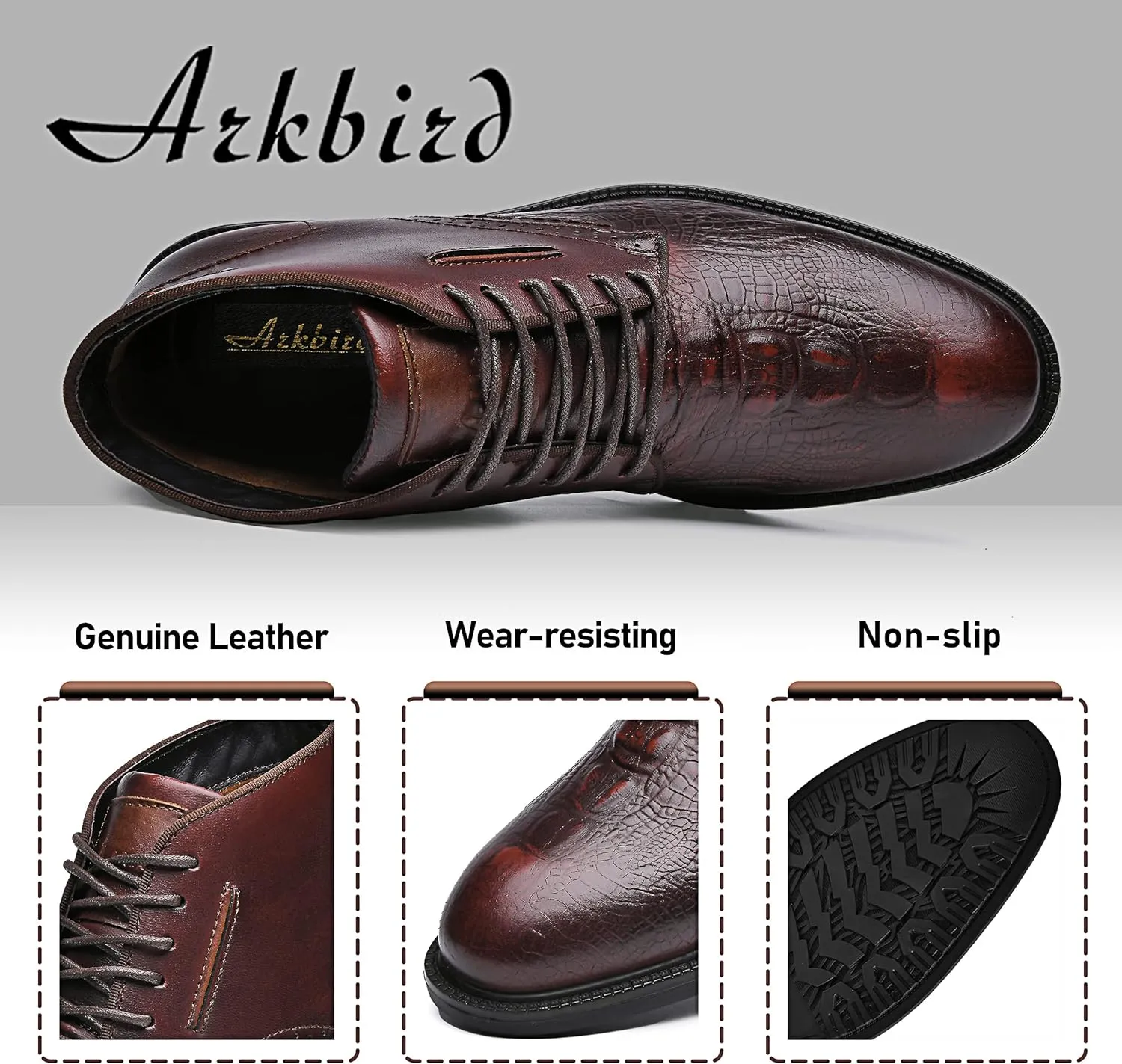Men's Chukka Boots Genuine Leather Ankle Boot for Men Classic Casual Oxford Style Footwear
