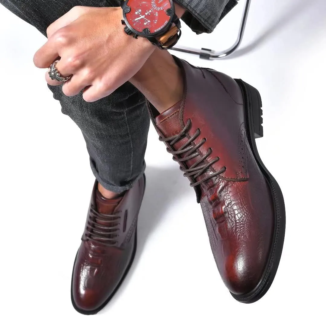 Men's Chukka Boots Genuine Leather Ankle Boot for Men Classic Casual Oxford Style Footwear