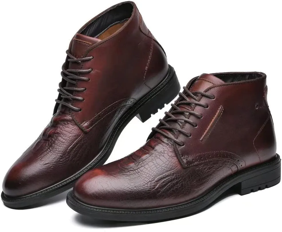 Men's Chukka Boots Genuine Leather Ankle Boot for Men Classic Casual Oxford Style Footwear