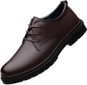 Men's Comfort Orthopedic Dress Shoes - Genuine Leather Lace Up Oxfords for Business & Casual Wear
